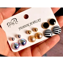 Новинка, Модные женские ювелирные изделия из мультфильма «Холодное сердце» ; круглые серьги красивые Комбинируйте Тип 6 пар/компл., высокое качество, прекрасный подарок