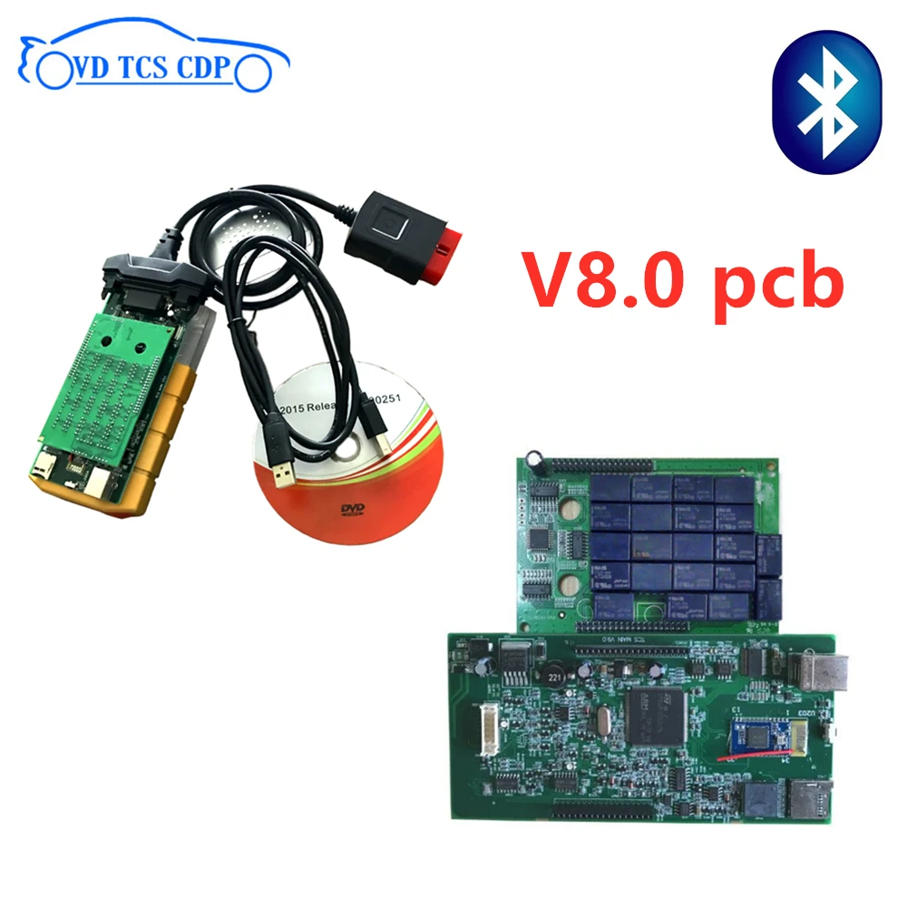 

VD TCS CDP Double Green PCB with Bluetooth 2015.3 keygen for cars trucks obd2 diagnostic tool for delphis scanner Hot Selling