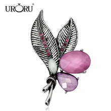 

URORU Rhinestone Brooch,Flower Brooch Pin Crystal Costume Jewelry Clothes Accessories Jewelry Brooche Gifts for Women Lapel Pin