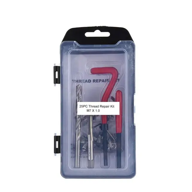 25PCS/Packed Thread Repair Kit M5 x 0.8 Thread Repair Insert Kit M7*1.0 Garage Tool Set