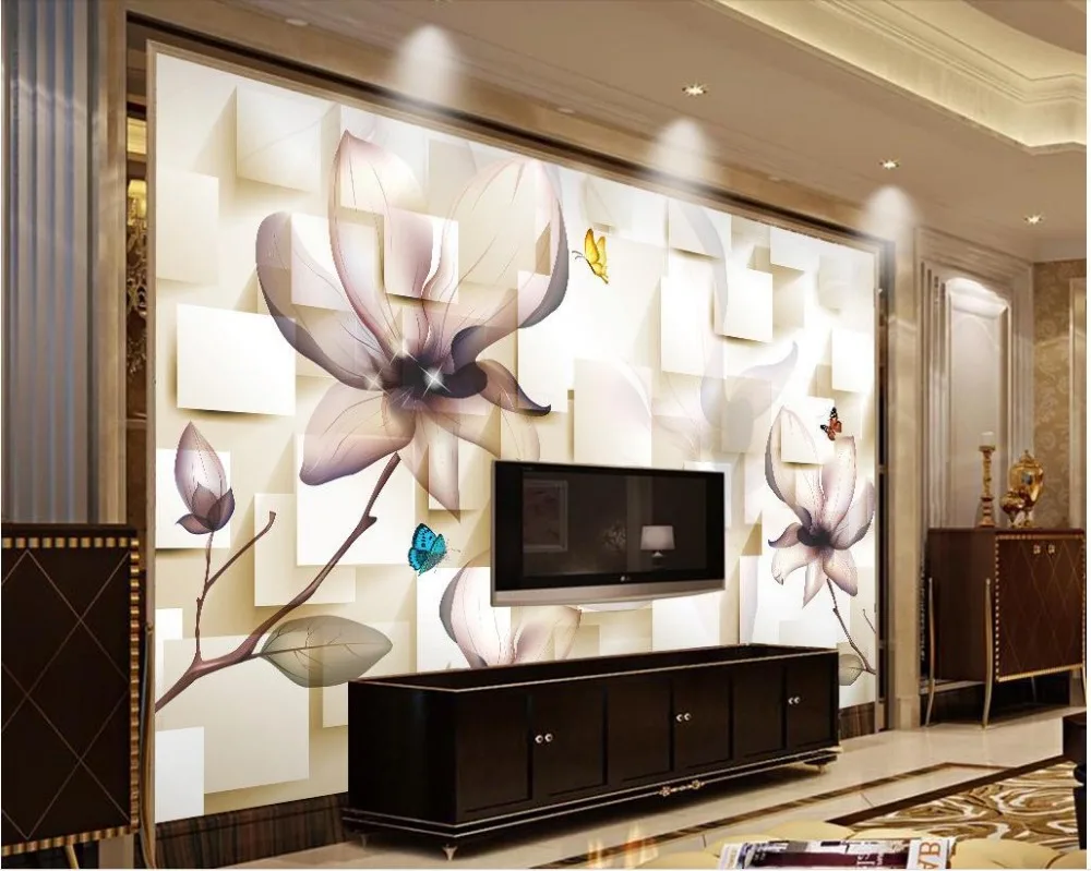 Online Get Cheap Dinding Kotak 3d Mural Wallpaper Aliexpresscom