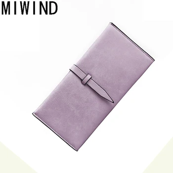 

MIWIND Korean Style Women Wallet Long Ladies Purse Coins Brand Designer Clutch Wallet Money Bag Female Card Holder TYS1127