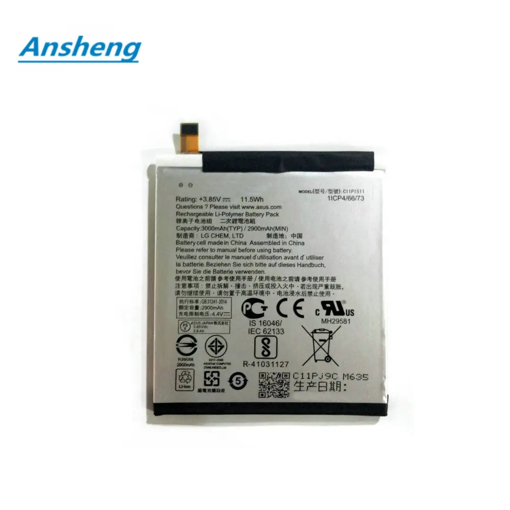 

High Quality 3000mAh C11P1511 battery for ASUS ZenFone 3 ZE552KL Z012DE Z012D / ZenFone 4 Selfie Pro ZD552KL Z01MD Z01MDA