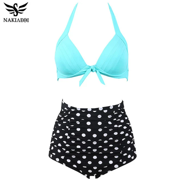 Cheap NAKIAEOI 60S Unique Retro Bikinis High Waist Swimsuit Push Up Swimwear Women Plus Size Bathing Suits Printed Floral Bikini Set Cheap NAKIAEOI 60S Unique Retro Bikinis High Waist Swimsuit Push Up Swimwear Women Plus Size Bathing Suits Printed Floral Bikini Set