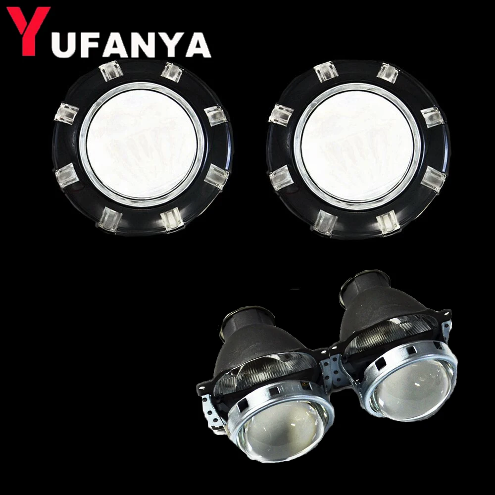

3.0 inch H7Q5 bi xenon projector lens for car headlight with demon eyes shrouds fit for H7 bulbs super bright hid retrofit