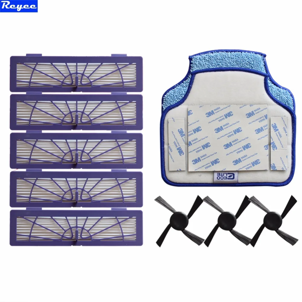 

10Pcs /lot 5 HEPA Filter + 3 Side Brush + 2 Mopping for Neato BotVac D70e D70 D80 D85 Robotic Cleaner brush for a vacuum cleaner