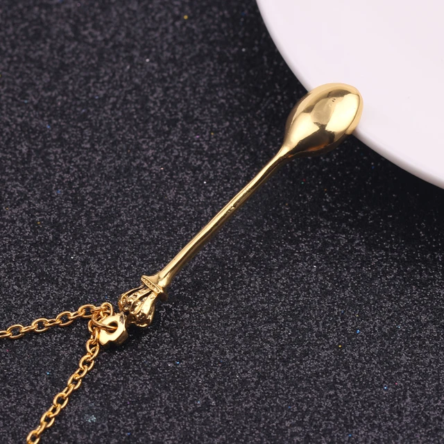 Glitter Mini Spoon Mini Crown Necklace Key Ring Teaspoon Pendant Spoon  Keychain | eBay
