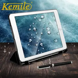 Kemile для ipad 2018 чехол A1893 A1954 9,7 искусственная кожа Авто Сон Пробуждение крышка W Карандаш держатель чехол для ipad 2018 A1893 A1954 9,7