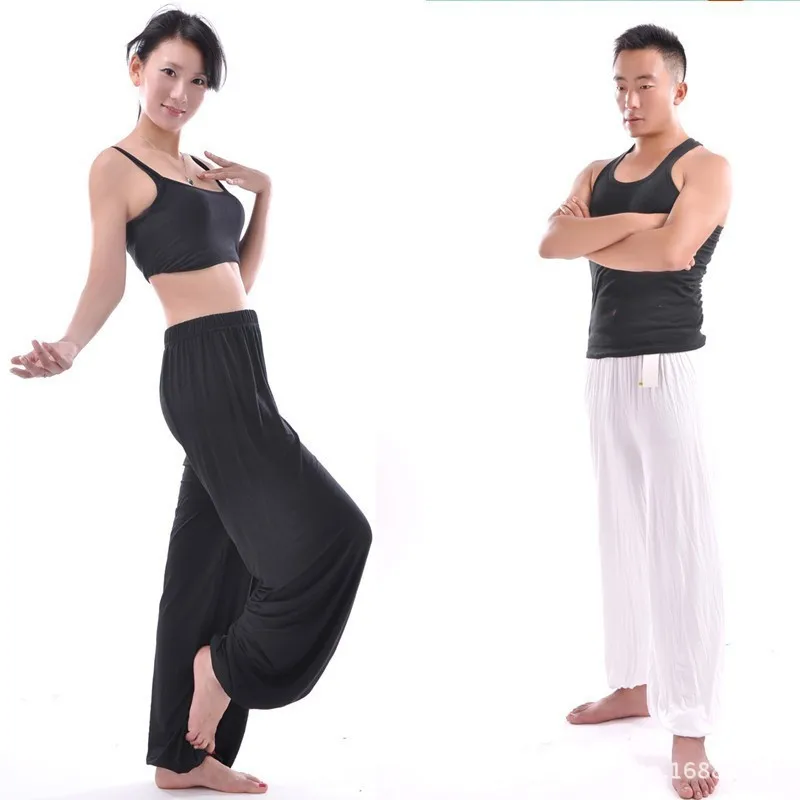 Günstig Plus Größe XXXL Hosen Männer Modal Kunst Hose Tanzen Jogger Herren Sommer Nepal Pumphose Tai Chi Schwarz Grau Lose Übergroßen hosen