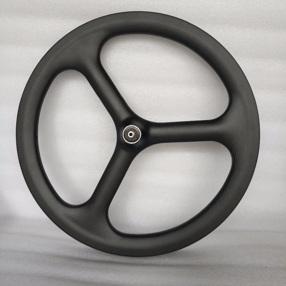 SEMA 16inch349 trispoke carbon wheel 3K matte for brompton (2)