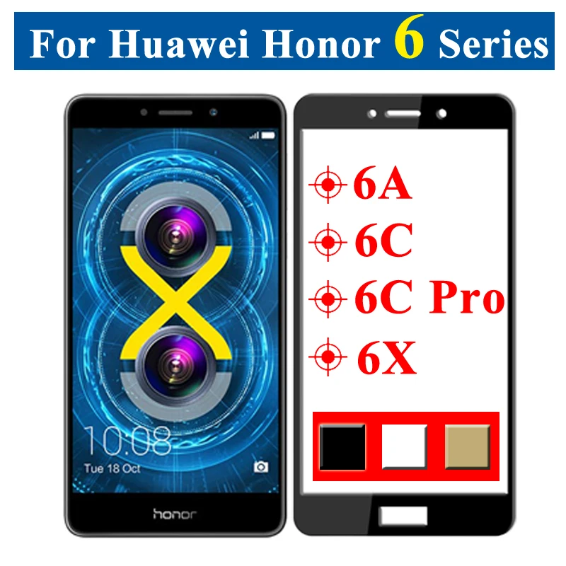 Honor 6c Pro Защитное стекло для huawei 6a защита экрана 6x Honer 6 A C X Закаленное C6 Honor6a Броня 6cpro дисплей A6 полный X6