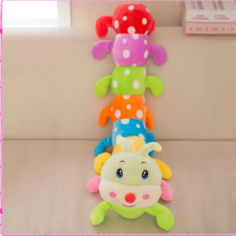 Милый Мягкий Мультфильм Плюшевая Кукла красочные гусеница игрушки Детские