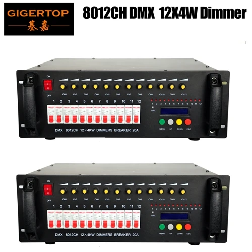 8012CH DMX 12CH X 4KW цифровые диммеры система управления освещением 1602 ЖК-дисплей 12 петля воздушного охлаждения AC100V-220V - Цвет: 2