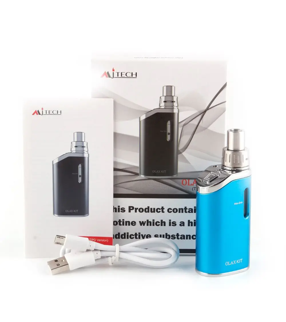 Original Electronic Cigarettes Mjtech olax kit 40w Box Mod Kit 1300mah Vaporizer Support 0.4ohm coil 2ml Atomizer Tank No Leak  (4)