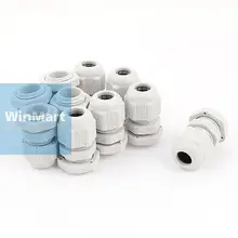 20 шт. 4-8 мм Диаметр Кабельные вводы Пластик Крепежи суставов Инструменты для наращивания волос PG9 белый