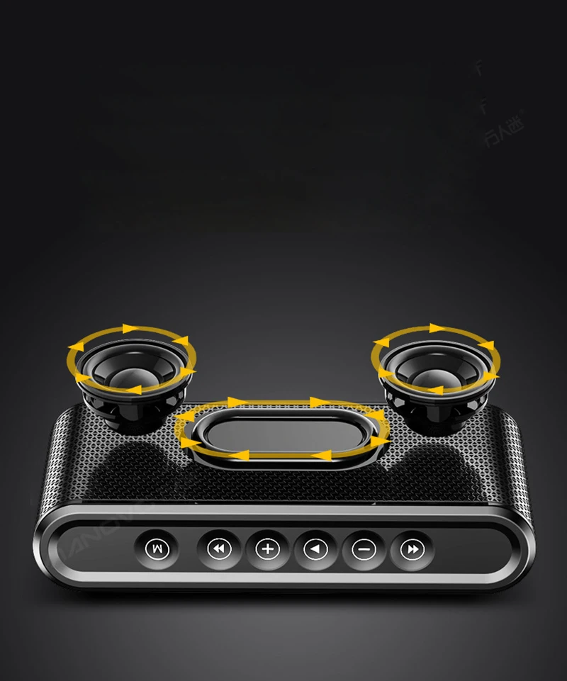 Portable X6 Bluetooth4.2 Speaker Wireless Built in Battery Subwoofer Metal Touch Dual Stereo Spearker with Mic Support TF AUX