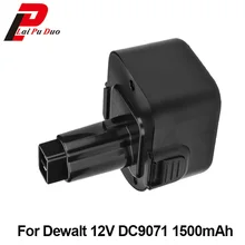 NI-CD Электроинструмент замены батареи 12 В 1.5Ah для Dewalt сверла: DE9071, DW9072, DC528, DW053K-2, DW904, DW917, DW980, DW915, DC727