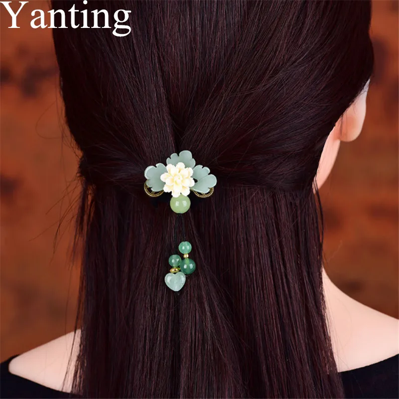 Yanting этнические эластичные украшения для волос женщин и девочек 2019 стеклянные