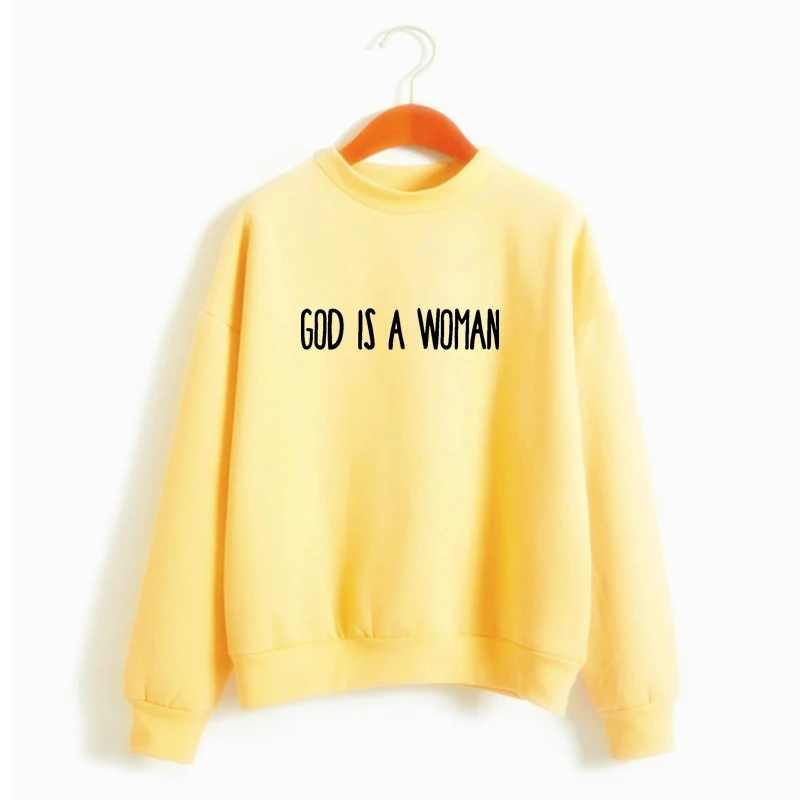 

Ariana Grande Sweetener God Is A Woman Sweatshirt Crew Neck Hoodies Women Long Sleeve Pullovers Music 7 Rings Sweatshirts