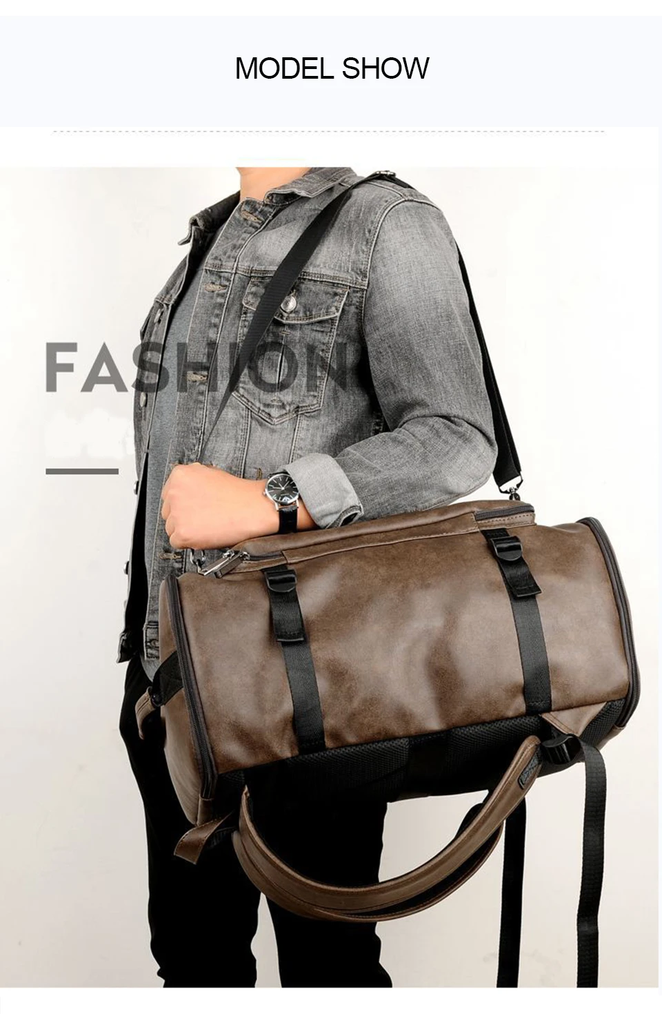 Fashion Backpacks Anti Theft Backpack PU Leather Laptop 17 Inch 15.6 Back Packs Casual Men Women Bags USB Charging Style Bagpack (9)