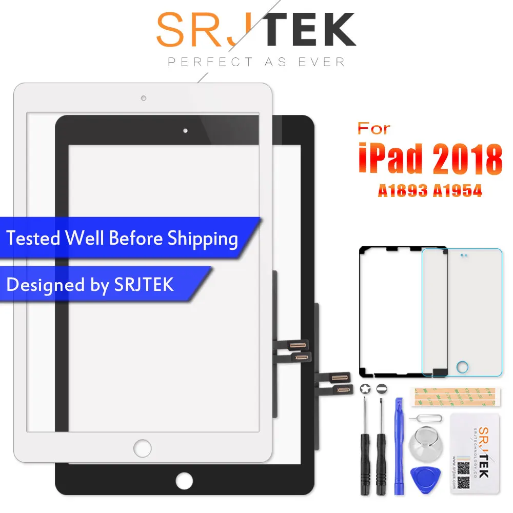 Продажа Для iPad 2018, сенсорный экран, дигитайзер для iPad 6, iPad 9,7, 2018, сенсорный экран, стеклянная панель, сменный сенсор A1893, A1954