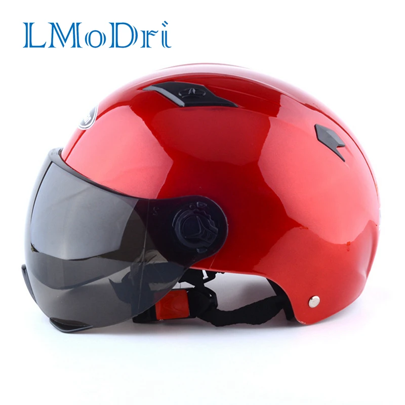 LMoDri мотоциклетный полушлем с открытым лицом для езды на электровелосипеде шлем унисекс дышащий солнцезащитный Летний шлем