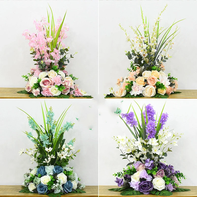 シミュレーションジオメトリ道路のリードの花ウェディング用品 T ステージ装飾ホテルテーブルの花の装飾 造花 ドライフラワー Aliexpress