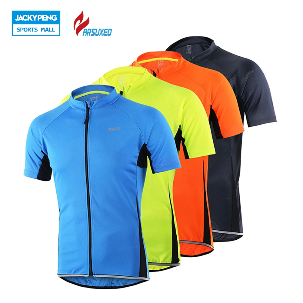 

ARSUXEO Men Cycling Bike Jersey Cycling Wear Short Sleeve Jersey Mountaion Clothing MTB Clothing Shirts Wear
