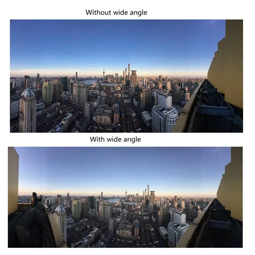 Wide Angle Lens 0.45X & 10X Macro Lenses Clip on Cell Phone Camera Kit for iPhone X 8 7 6 Plus, iPad Tablet, Samsung, Huawei