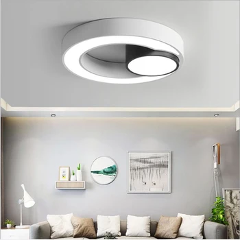 

WOERFU Geometric Ceiling Light Simple Modern 220V Lamp Personality Creative Round LED Ceiling Light