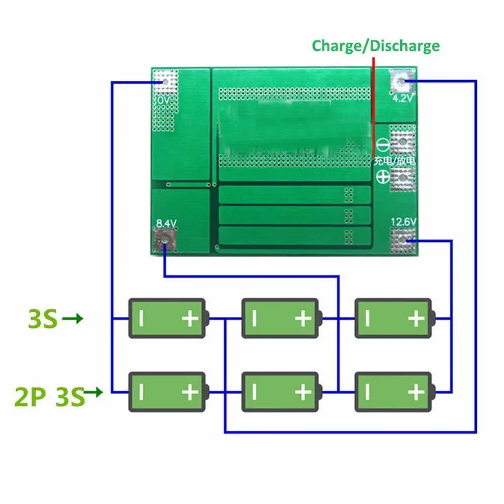 3S 40A BMS 11,1 V 12,6 V 18650 литиевая батарея Защитная плата с улучшенной/сбалансированной версией для сверла 40A ток diy kit