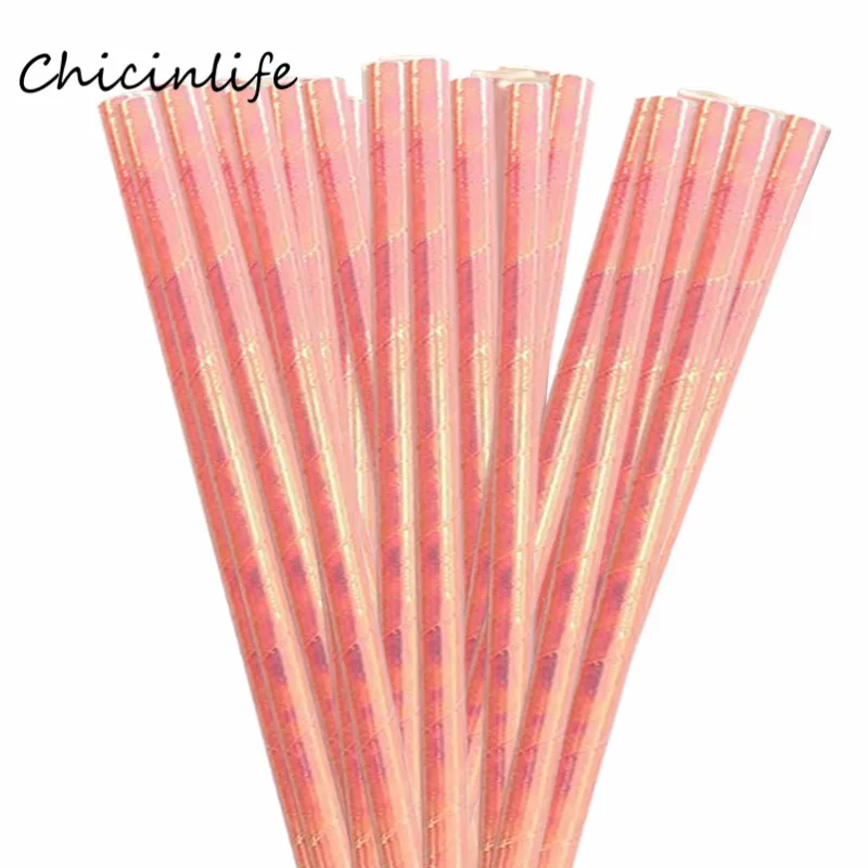 Chicinlife 25 шт. розовое золото Полоска зеленая день рождения детский праздник