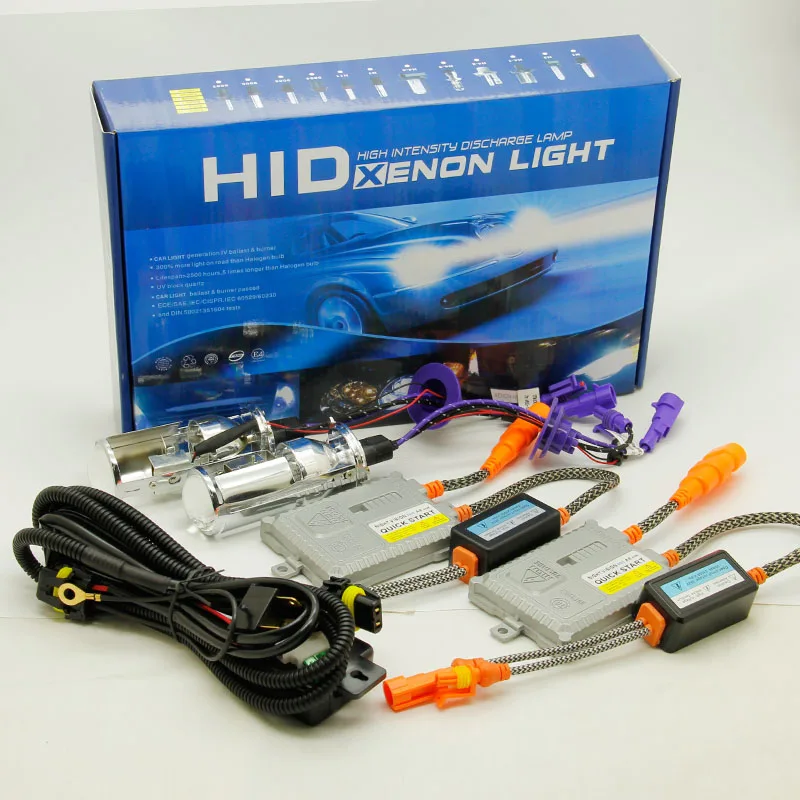 1 комплект H4 hid hi lo мини объектив проектора ксеноновая фара для автомобиля 55 Вт 6000k
