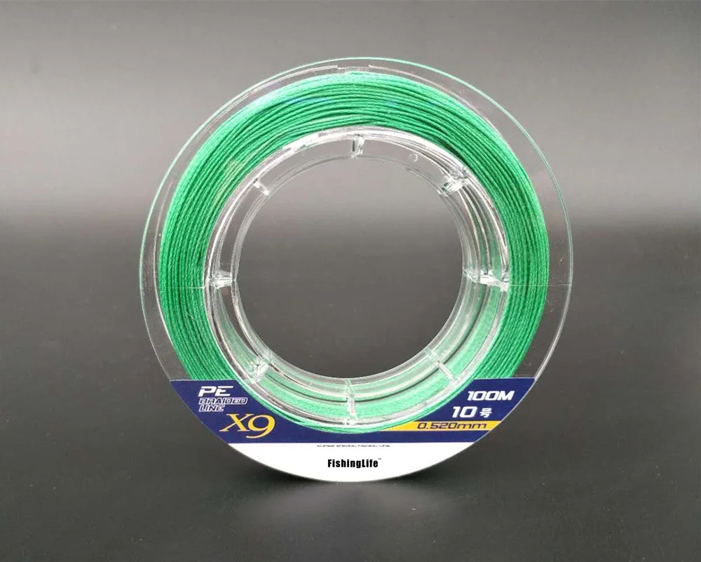 FishingLife 9 strand Multifilament ЧП плетеная леска пресной и морской рыбалки FreeShipping100M10-15090605040LBGrey