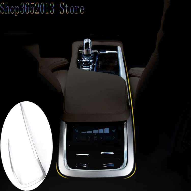 

For Volvo XC90 2016-2018 steel or ABS Carbon fiber pattern Inner Middle Armrest Decoration Cover Trim Car Styling Accessories 1p