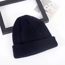 Модная мужская юбка в стиле хип-хоп, юбка без полей, уличная вязаная шапка в стиле хип-хоп для женщин, Повседневная однотонная вязаная шапка унисекс