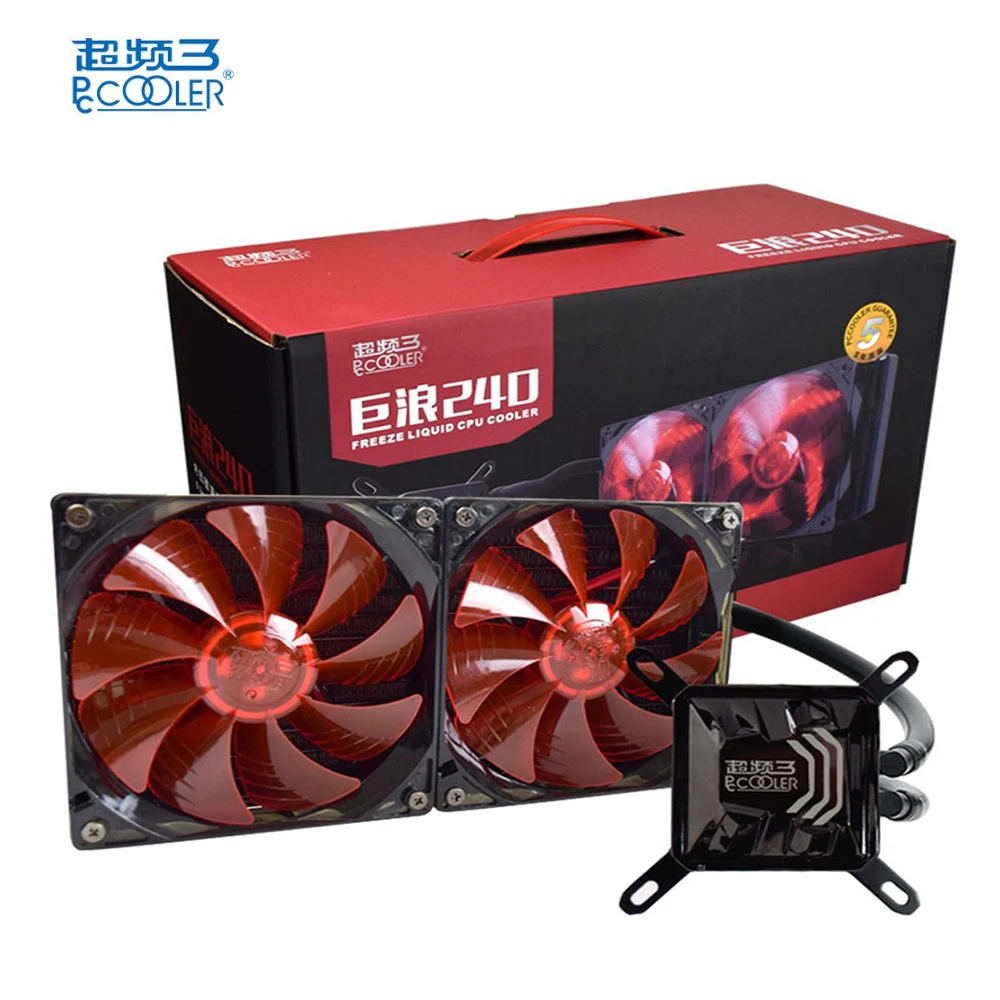 

Pccooler Billow 240 CPU Water Cooling Fan Temperature Controller With LED Red Light 120mm Fan Compatible Intel/AMD