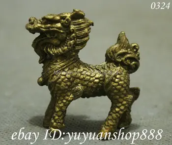

Chinese Brass Collect FengShui Year Zodiac Dragon Kylin Unicorn Beast Statue