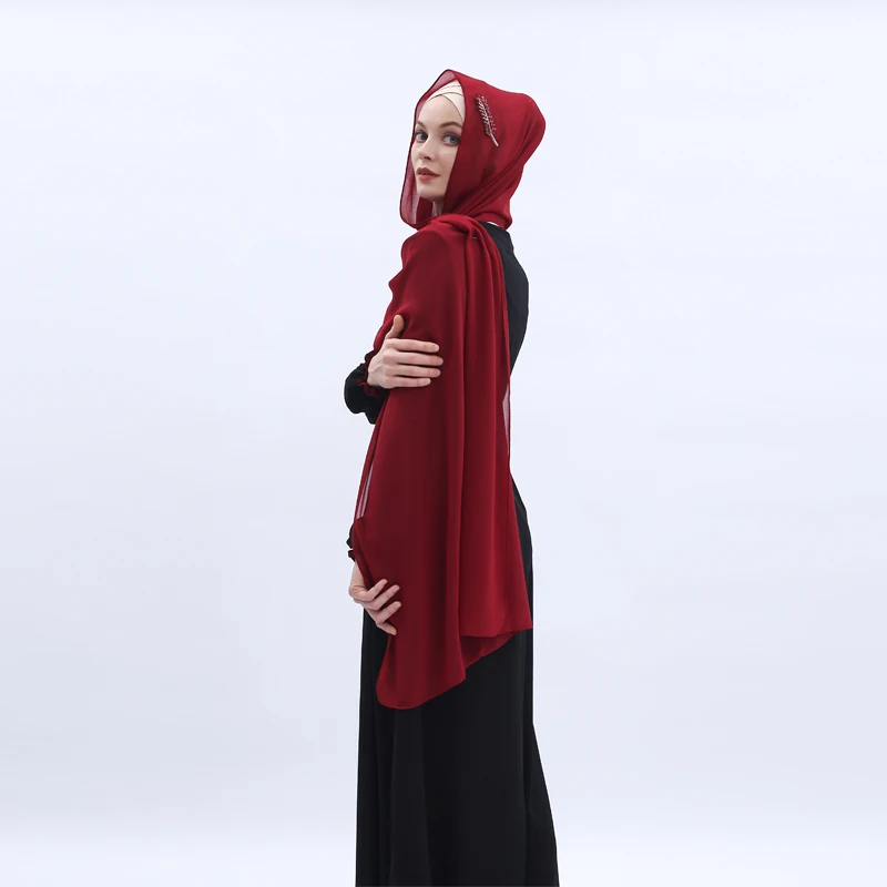Женский головной платок шифоновая абайя Hijab мусульманский тюрбан Hijabs Абая для