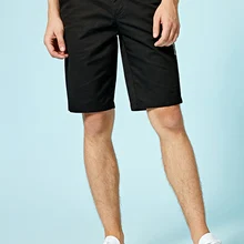 SEMIR, шорты большого размера, мужские, одноцветные, мешковатые, свободные, эластичные, хлопковые, повседневные, размера плюс, шорты, очень большие, для пробежки, спортивные штаны