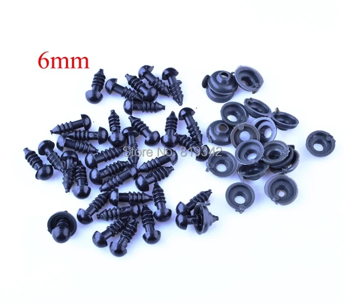 

size:6mm plastic toy doll eyes Safety Eyes Handmade Accessories for Bear Doll Animal Puppet making Scrapbooking