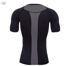 Короткий рукав Мужские дышащие компрессионная рубашка для фитнеса Running футболки быстросохнущая Баскетбол трико для бодибилдинга спортивные футболки