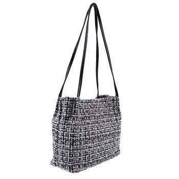 

Girls Shoulder Bucket Bag Spring And Autumn New Simple Fashion Woven Handbags Wild Casual Handbag Fairy Retro Trend Shoulder Bag