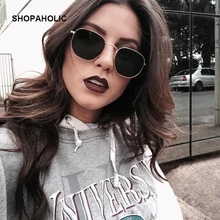 Ретро Круглые Солнцезащитные очки женские брендовые дизайнерские солнечные очки для женщин зеркальные солнечные очки сплав Ray женские Oculos De Sol