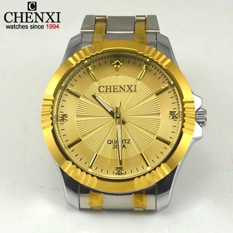 

Hot Sale CX-050 Full Steel Wristwatch Man Gold Quartz Watch Fashion Casual Men's Watches Free Shipping