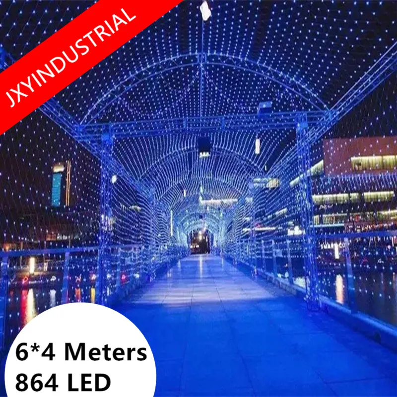 

6Mx4M 3Mx2M 1.5Mx1.5M LED Fishing Net Mesh Fairy String Net Lights Ceiling Christmas Party Wedding Outdoor Decoration lamps