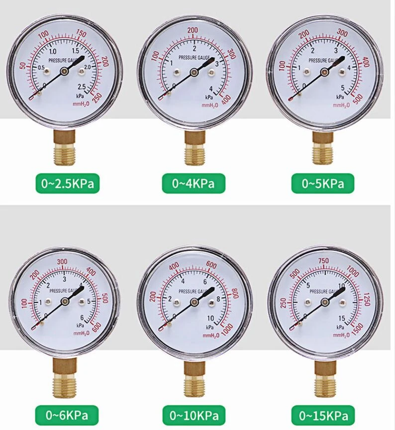 Ye60 Diaphragm Pressure Gauge Water Meter Column Surface Micro