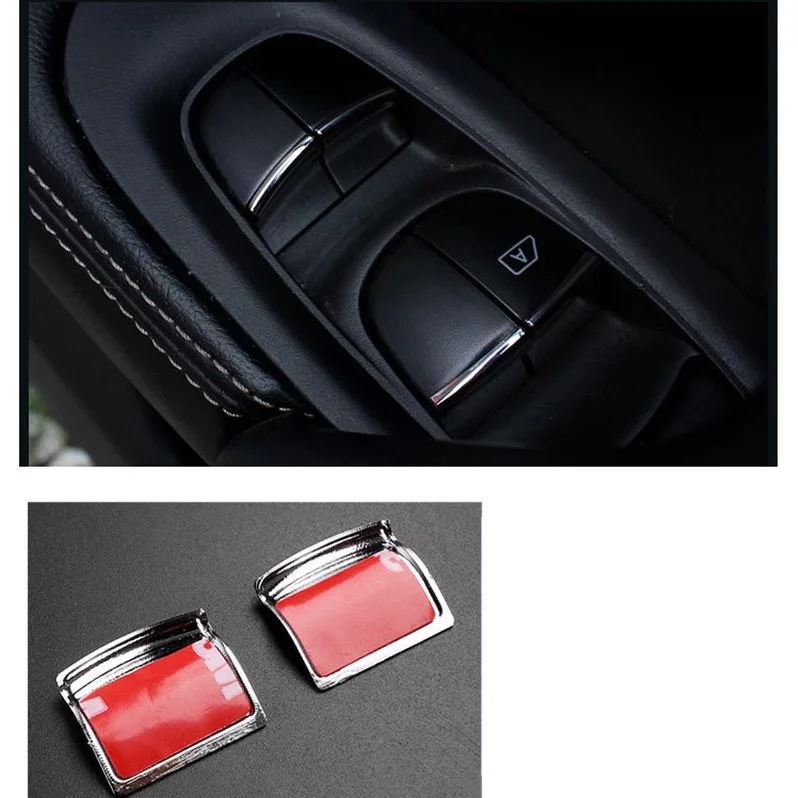 Chrome Car Window Lift Switch Button Cover Auto Accessories for Nissan Qashqai j11 X-trail T32 Almera Almera Sylphy Teana Tiida