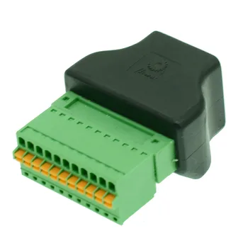 

1pcs RJ50 to Spring Terminal Adaptor RJ50 Female to 11 Pin connector RJ50 splitter for CCTV DVR CCTV accessory