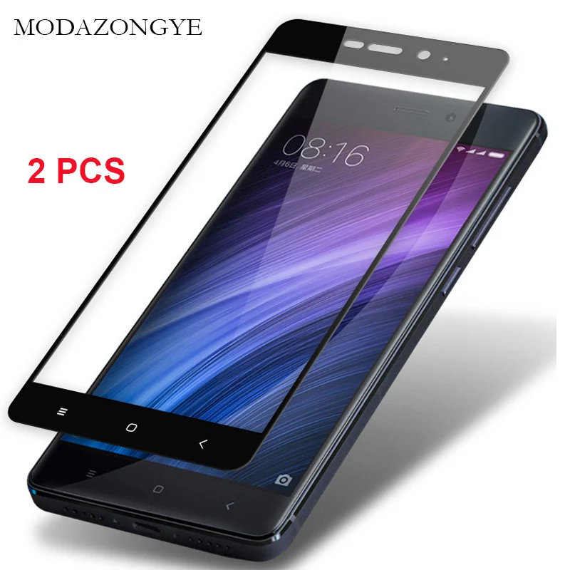 

2pcs Tempered Glass Xiaomi Redmi Note 4 X 4X Pro Prime 4A 4 A Xiaomi Mi 5S 5 S Mi5s Plus Mi 6 5C Screen Protector Full Cover